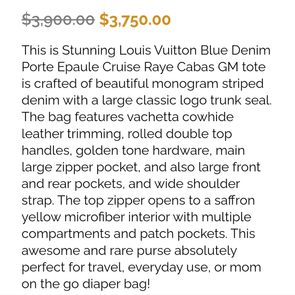 🤩Flash Sale🥰Louis Vuitton Cabas Raye GM - Picture 8 of 17